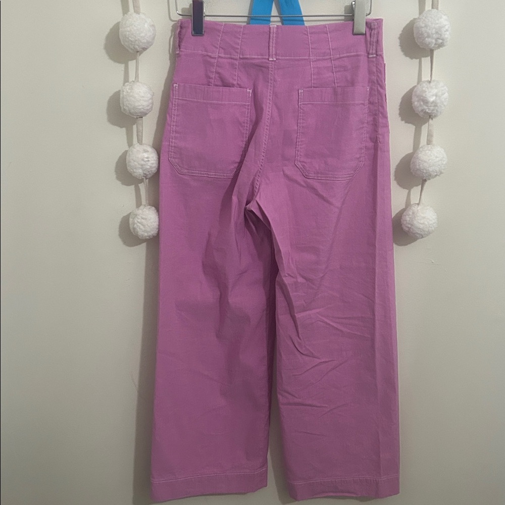 Anthropologie The Colette Crop Wide Leg pants by Maeve: Contrast Stitch Edition - Picture 15 of 15